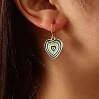 Women's Earrings Active Party Heart Earring / Pink / Fall / Winter / Spring / Summer miniinthebox - thumbnail