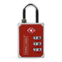 PARA JOHN 3-Dial TSA Padlock 3-Digit Security Luggage Lock Combination Padlock For Locker, Fence Gate, Sheds, Gym Locker, School Locker Code Lock For Travel Suitcases Luggage Bag Case Maroon