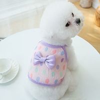 Dog Cat Vest Dot Fashion Cute Holiday Casual  Daily Dog Clothes Puppy Clothes Dog Outfits Soft Blue Rosy Pink Costume for Girl and Boy Dog Cloth XS S M L XL Lightinthebox - thumbnail