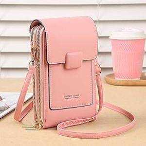 Handbags for Women's Bag Messenger Bags Female Shoulder Bag Mobile Phone Bag Small Square Bag Crossbody Wallet Card Packag PU Leather Daily Holiday Zipper Adjustable Lightweight Lightinthebox