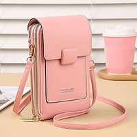 Handbags for Women's Bag Messenger Bags Female Shoulder Bag Mobile Phone Bag Small Square Bag Crossbody Wallet Card Packag PU Leather Daily Holiday Zipper Adjustable Lightweight Lightinthebox - thumbnail