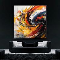 Handmade Oil Painting Canvas Wall Art Decoration Modern Abstract Colorful for Home Decor Rolled Frameless Unstretched Painting Lightinthebox