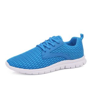 Men Breathable Mesh Fabric Lace Up Sport Casual Sneakers