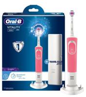 Oral B Vitality 200 Electric Rechargeable Toothbrush With Travel Case - D 100.414.1X PNK