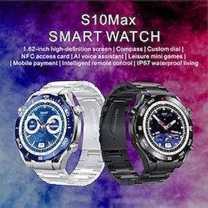 S10MAX Smartwatch with Dual Bands Fitness Running Watch Bluetooth Monitoring Activity Tracker Sedentary Reminder Compatible with Android iOS Women Men Hands-Free Calls Lightinthebox
