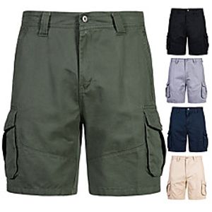 Men's Hiking Shorts Hiking Cargo Shorts Military Solid Color Summer Outdoor 10 Loose Ripstop Multi-Pockets Quick Dry Breathable Cotton Shorts Bottoms Army Green Black Grey Khaki Dark Navy Work Lightinthebox