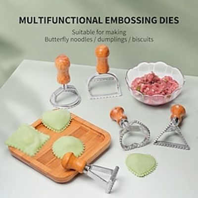 7pcsset, Ravioli Stamp Maker Cutter, Sturdy Durable Metal Dumplings Molds, Compact Solid Multiple Shapes Biscuit Cutter Biscuits Mould, For Home Kitchen, Baking Tools Lightinthebox