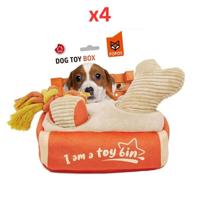 FOFOS Hide & Seek Plush Rope Dog Toy (Pack of 4)