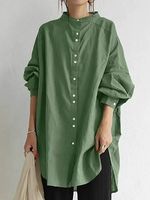 Women's Casual Loose Slimming Solid Color Bottoming Shirt