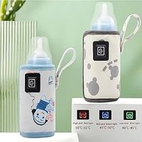 Cartoon Milk Warmers With Three Degrees Of Temperature Adjustment Portable Milk Bottle Insulation Sleeve At Home And Outdoors Usb Heated Constant Temperature Milk Bottle Sleeve Lightinthebox - thumbnail