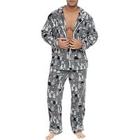 Men's Christmas Pajamas Sleepwear Pajama Set Pajama Top and Pant 2 Pieces Graphic Prints Stylish Casual Comfort Home Christmas Daily Cotton Blend Comfort Soft Lapel Long Sleeve Shirt Pant Drawstring Lightinthebox - thumbnail