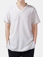 Chinese Style Cotton Linen T Shirts