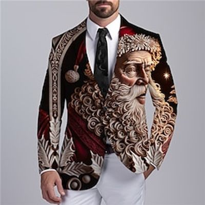 Santa Claus Business Men's Coat Blazer Christmas Work Wear to work Fall Winter Turndown Long Sleeve Yellow Wine Gray S M L Polyester Weaving Jacket Lightinthebox Santa Claus Business Men's Coat Blazer Christmas Work Wear to work Fall Winter Turndown Long Sleeve Yellow Wine Gray S M L Polyester Weaving Jacket Lightinthebox