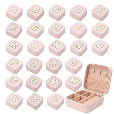 2pcs Mini PU Leather Portable Jewelry Box For Earrings Rings Necklace Beads Storage Household And Travel Storage And Organization Lightinthebox