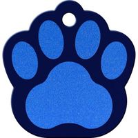 The Hillman Id Tag - Two-Tone Painted Brass Paw Dog And Cat