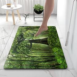 Forest Bathroom Bath Mats Creative Absorbent Bathroom Rug Diatomaceous Earth Non Slip Lightinthebox