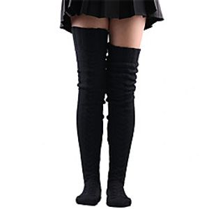 Fashion Comfort Women's Socks Solid Colored Stockings Socks Warm Casual Blushing Pink 1 Pair miniinthebox