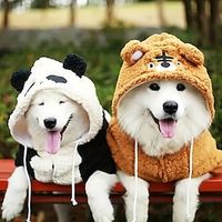 Medium Large Dog Clothes Warm Soft Winter Dog Costumes PetApparel For Dog Autumn And Winter Coat Jacket Puppy Clothing.Panda And Tiger Design Lightinthebox - thumbnail