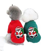 dog clothes autumn and winter clothes pet clothes new teddy small dog pet clothes winter 21 christmas tree fleece Lightinthebox - thumbnail