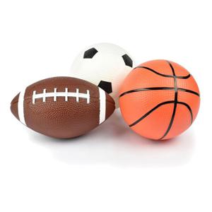 Legami Mini Ball Set - Basketball/American Football/Football (Set of 3)