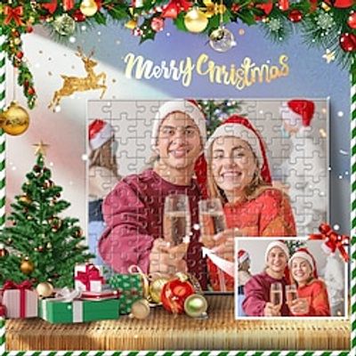 Custom Christmas Photo Puzzle Gift Picture Gifts, Jigsaw Puzzles Custom Puzzle White Card Paper, Create Personalized Gift 500Pcs Womenmen Xmas Present Lightinthebox