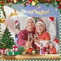 Custom Christmas Photo Puzzle Gift Picture Gifts, Jigsaw Puzzles Custom Puzzle White Card Paper, Create Personalized Gift 500Pcs Womenmen Xmas Present Lightinthebox - thumbnail
