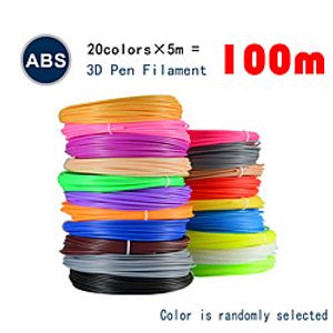 Myriwell ABS 1.75mm filament 20colors 5m Random color selected 3d printed pcl 1.75mm 3d pen plastic 3d printer  filament 3d pens abs Environmental Safety miniinthebox