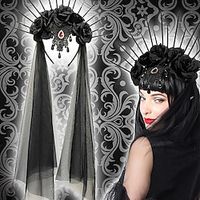 Retro Vintage Punk  Gothic Medieval Headband Queen Women's Cosplay Costume Halloween Halloween Masquerade Headband Lightinthebox - thumbnail