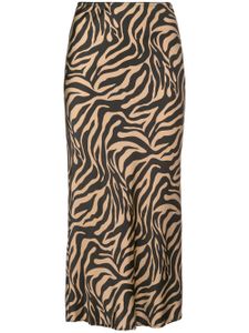 Andamane tiger-print midi skirt - Brown