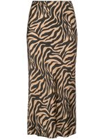 Andamane tiger-print midi skirt - Brown