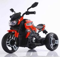 Megastar Ride On 12V Unicorn Ninja Three Wheels Motorbike, Red - 1188F red (UAE Delivery Only)