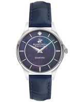 Beverly Hills Polo Club Women's Quartz Movement Watch, Analog Display and Leather Strap - BP3243X.399, Blue