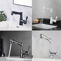 Bathroom Sink Faucet - Rotatable / Pull out / Classic Electroplated Centerset Single Handle One HoleBath Taps Lightinthebox