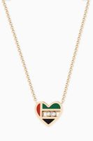 Sliding Diamonds UAE Heart Pendant in 18kt Yellow Gold - thumbnail