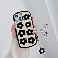 Phone Case For Apple Back Cover iPhone 13 Pro Max 12 11 SE 2022 X XR XS Max 8 7 Bumper Frame Dustproof Soft Edges 3D Cartoon Flower Silicone miniinthebox - thumbnail