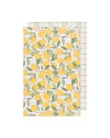Now Designs Lemons Printed and Woven Kitchen Towel Set of 2