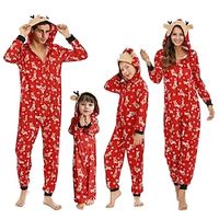 Family Christmas Pajamas Matching Sets, Xmas PJs Mathching Set, Holiday Family Long Sleeves Sleepwear Onesie Sets miniinthebox