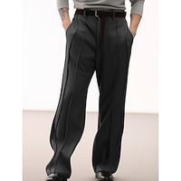 Men's Dress Pants Trousers Pleated Pants Suit Pants Pocket Plain Comfort Breathable Outdoor Daily Going out Fashion Casual Black Khaki miniinthebox - thumbnail