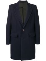 AMI Lined Two Buttons Coat - Blue