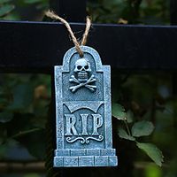 cross-border amazon halloween tombstone tag pendant decorations holiday decoration props resin crafts miniinthebox - thumbnail