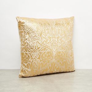 Velvet Foil Print Filled Cushion - 45x45 cms