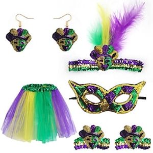 Cosplay Skirt Mask Outfits Headband Earrings Adults' Women's Cosplay Wedding Event  Party Festival Carnival Masquerade Mardi Gras Easy Halloween Costumes Lightinthebox