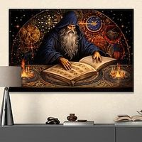 People Wall Art Canvas Magic Old Man Prints and Posters Abstract Portrait Pictures Decorative Fabric Painting For Living Room Pictures No Frame miniinthebox
