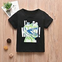 Toddler Boys' T shirt Short Sleeve Hot Stamping Dinosaur Letter Blushing Pink Wine Army Green Children Tops Summer Basic Cute Outdoor Regular Fit 1-5 Years Lightinthebox - thumbnail