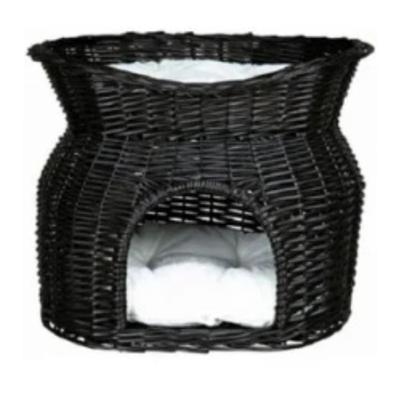 Trixie Wicker Tower With Cave For Cats Black