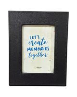 Homesmiths Black Lizard Faux Leather Photo Frame-8 x 0.75 x 10 inch-black