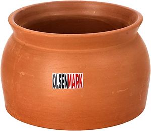 Olsenmark Traditional Cookware Clay Handi, Multifunctional-(Venetian Red)-(OMCP6029)