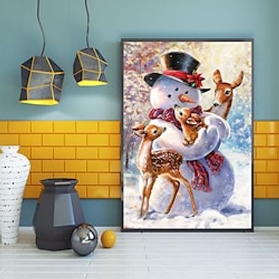 1pc frameless DIY 5D adult artificial diamond digital painting set Christmas diamond painting art embroidery pictures digital painting art crafts for wall decoration Christmas surprise gifts miniinthebox