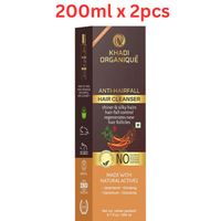 Khadi Organique Anti hair Fall Hair cleanser (SLS & Paraben free) 200ml (Pack Of 2)