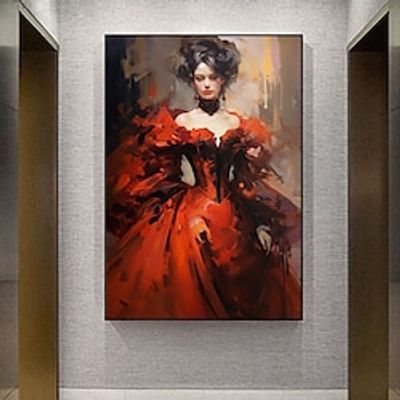 Woman Painting Beatiful Girl Original Art Handpainted Oil painting Girl Artwork Canvas Figurative Faceless Portrait Canvas for Bedroom and Home Decor  No Frame Lightinthebox